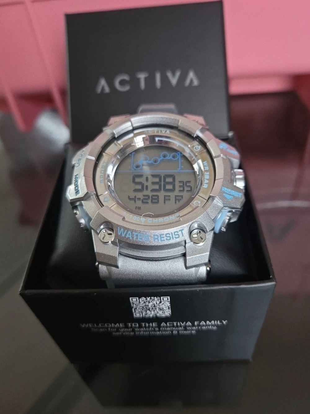 ACW8082-025 Activa X Invicta Digital Unisex Silver Watch 50mm